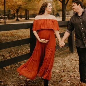 Orange Ruffled Dress